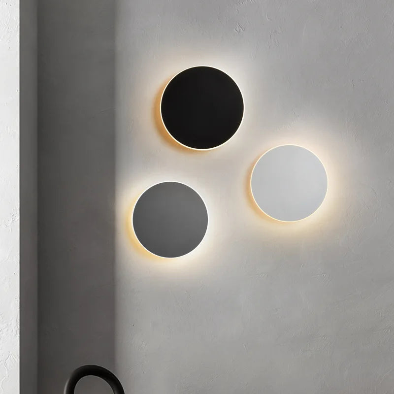 applique murale led moderne minimaliste noir gris blanc 20cm 90260v 30m² cuisine