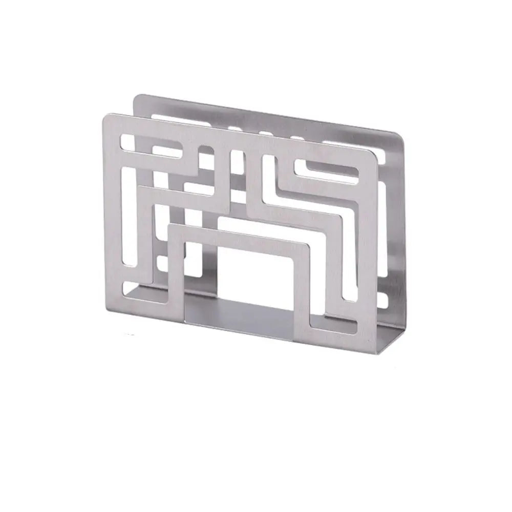 support livre moderne or noir argent grille géométrique acier inoxydable papier blanc