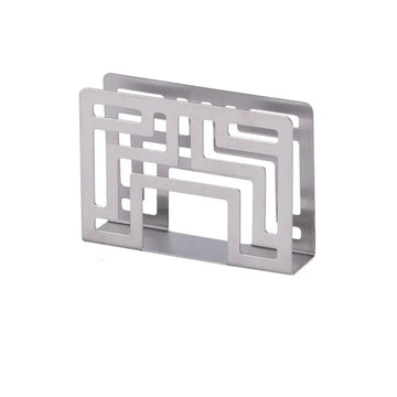support livre moderne or noir argent grille géométrique acier inoxydable papier blanc