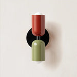applique murale moderne led noir rouge verte minimaliste fixee mur éclairage cuisine salle manger