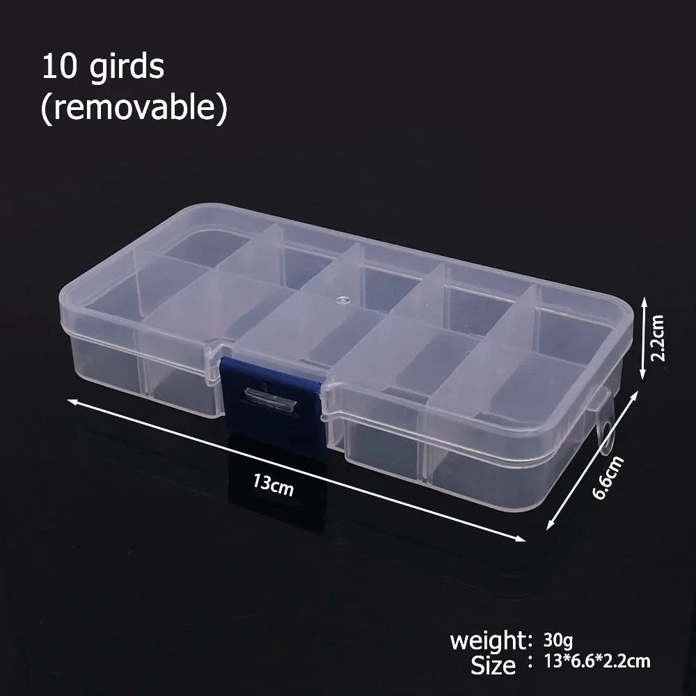 boîtes rangement transparentes poignées 10 compartiments 24 compartiments bijoux diy organisation artisanat bricolage fournitures