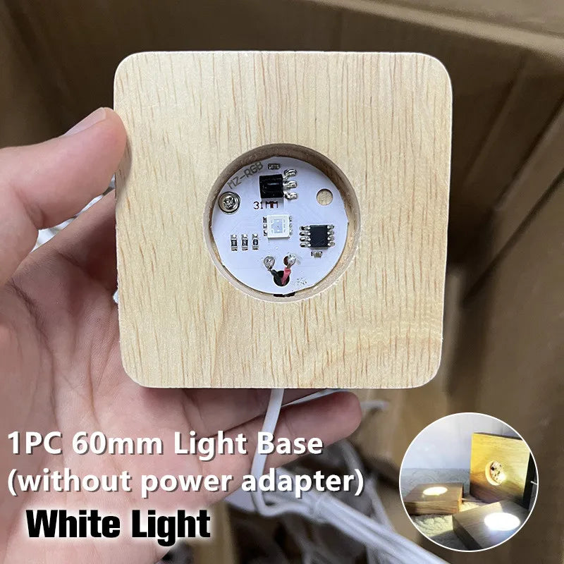 lampe led moderne bois naturel blanc texture bois câble usb commande led minimaliste