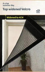 rideau moustiquaire porte noir gris maille fine velcro adhésif moderne fonctionnel