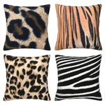 housse coussin imprimée léopard moderne 12x12 16x16 18x18 20x20 amovible lavable