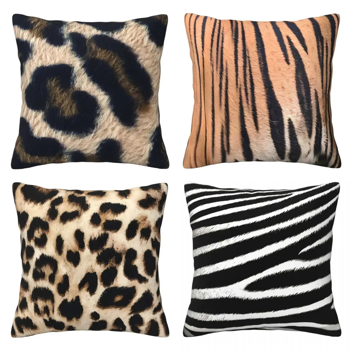 housse coussin imprimée léopard moderne 12x12 16x16 18x18 20x20 amovible lavable