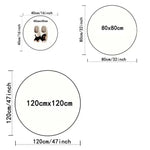 tapis rond moderne gris noir lunaire 40cm 80cm 120cm polyester polypropylèneextérieur décoration chambre maison