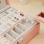 boîte bijoux velours noir rose gris moderne cadenas rangement bagues bracelets colliers