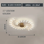 plafonnier moderne or noir lumineux éclairage quotidien acier certifié ccc 249 2000 lumens