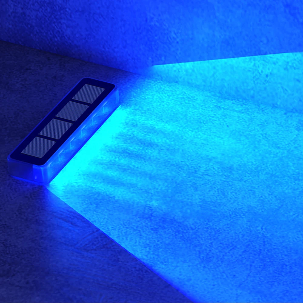 éclairage solaire led moderne bleu autoadhésif ip68 étancheextérieur pas cher autonomie longue