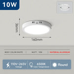 lampe led moderne ultra mince 10w 15w 20w 30w blanc rond carré