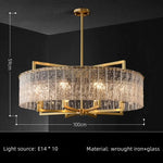 suspension lumineuse moderne élégante or noir transparent verre strié chambre salon restaurant
