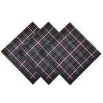serviettes carrées coton carreaux noir blanc gris classiques modernes homme table manger
