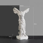 statue déesse victoire ange gréco romaine sculpture résine blanche décoration moderne antique