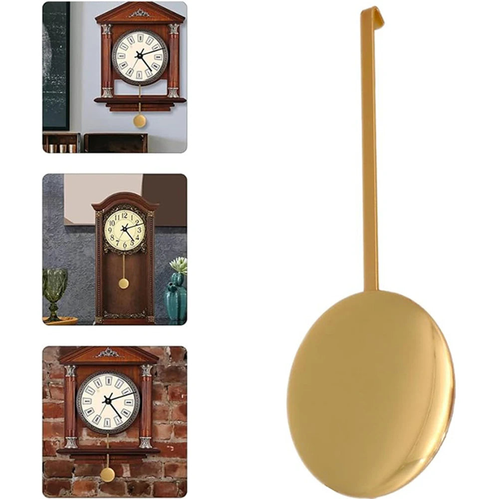 pendule mural doré classique 150mm 220mm horloge miroir décoratif lisse maison