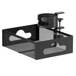 organisateur sous table tiroir noir moderne plastique grille attache pince