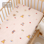 drap bébé couverture panda points sapins élastique simple beige uni coton respirant lit enfant