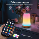 lampe chevet intelligente gradient coloré blanc rose jaune bleu moderne app contrôle