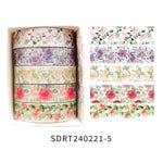 ruban adhésif décoratif multicolore fleurs papillons vintage floral boîte inclusion adhésif mignon étudiant cadeau