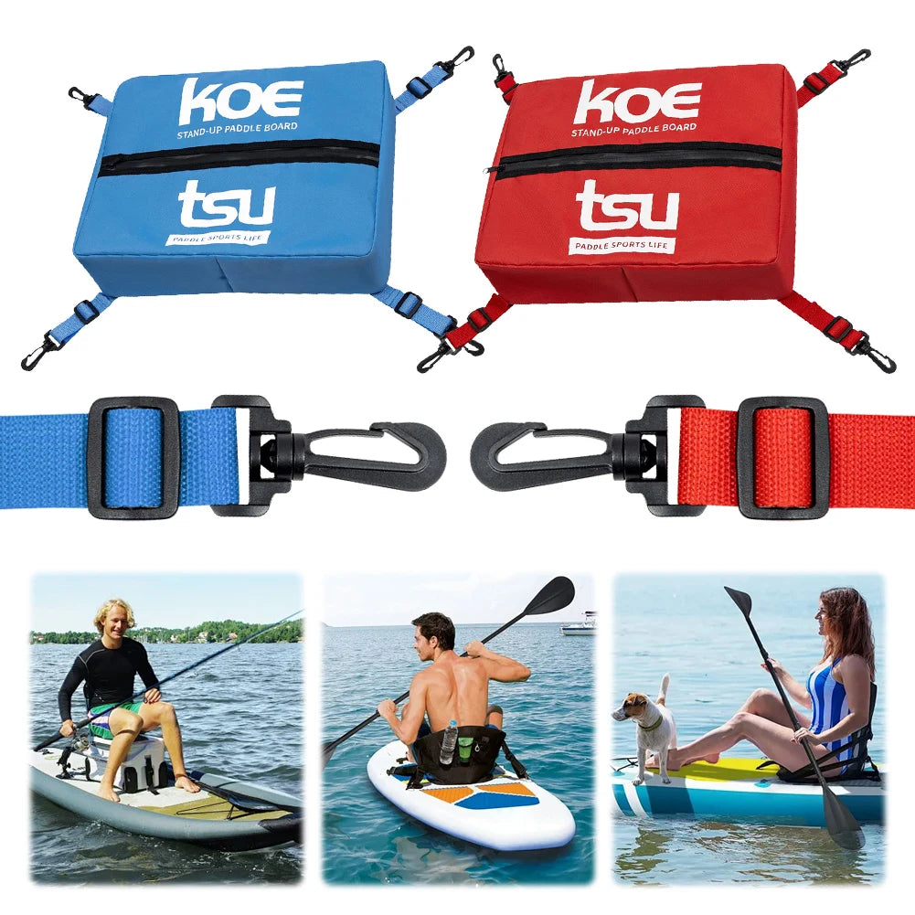 Sac planche paddle oxford bleu rouge noir clips pratique sportif