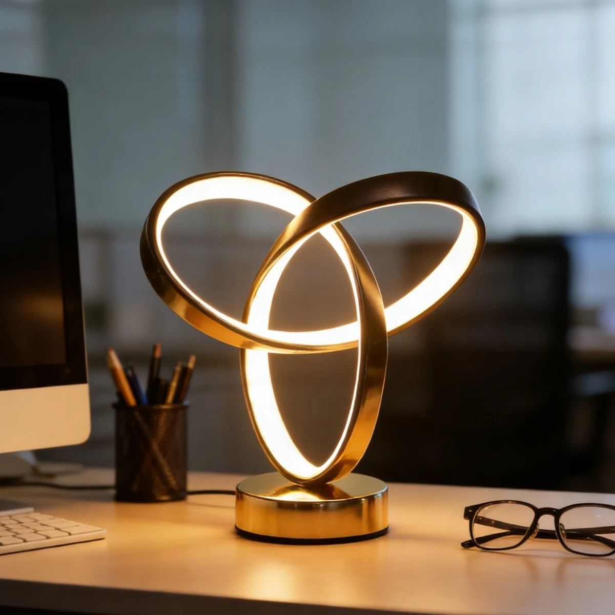 lampe led or noir spirale moderne câble alimentation chargeur usb chambre salon