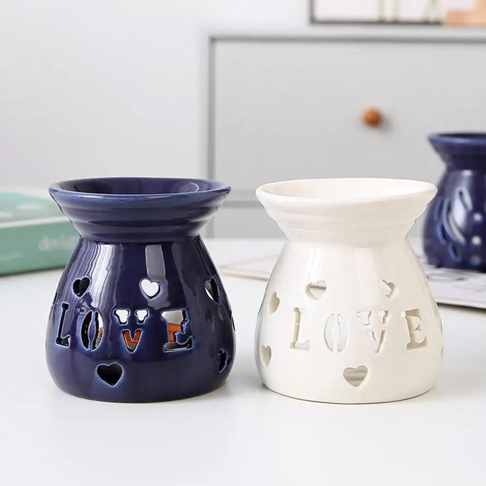 diffuseur parfum bougie bleu marine blanc motifs modernes porcelaine chambre salon