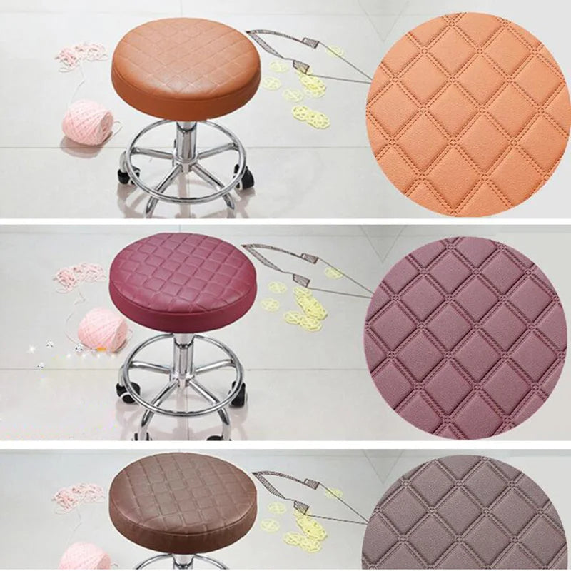couvre siège ronde violet rouge noir moderne quilted imperméable siège tabouret bar polyester coton