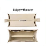 organisateur sac main feutre compartiments rangement insert pliable monogramme beige noir grande taille
