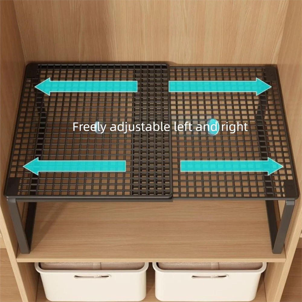 étagère rangement réglable métal noir blanc moderne vêtements salle bain chambre empilable ajustable
