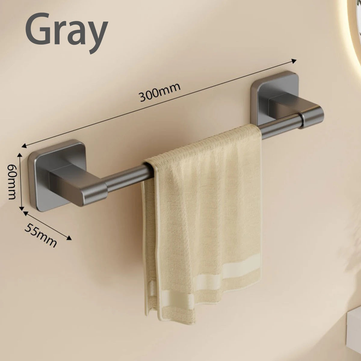 porte serviettes mural moderne adhésif noir gris blanc serviettes tissu beige bordure dorée salle