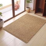 tapis moderne rustique polyester noué beige clair extérieur intérieur salon chambre durable lavable machine