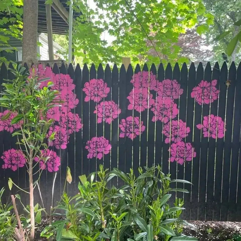 pochoirs réutilisables blancs fleurs artisanal adhésif 35cm 15cm stencil jardin artisanat