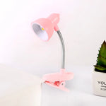 lampe pinces led rose blanc protection yeux étude lecture minimaliste