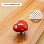 bouton toilette forme cœur rouge blanc jaune rose moderne salle bain adhésif fixe plaque