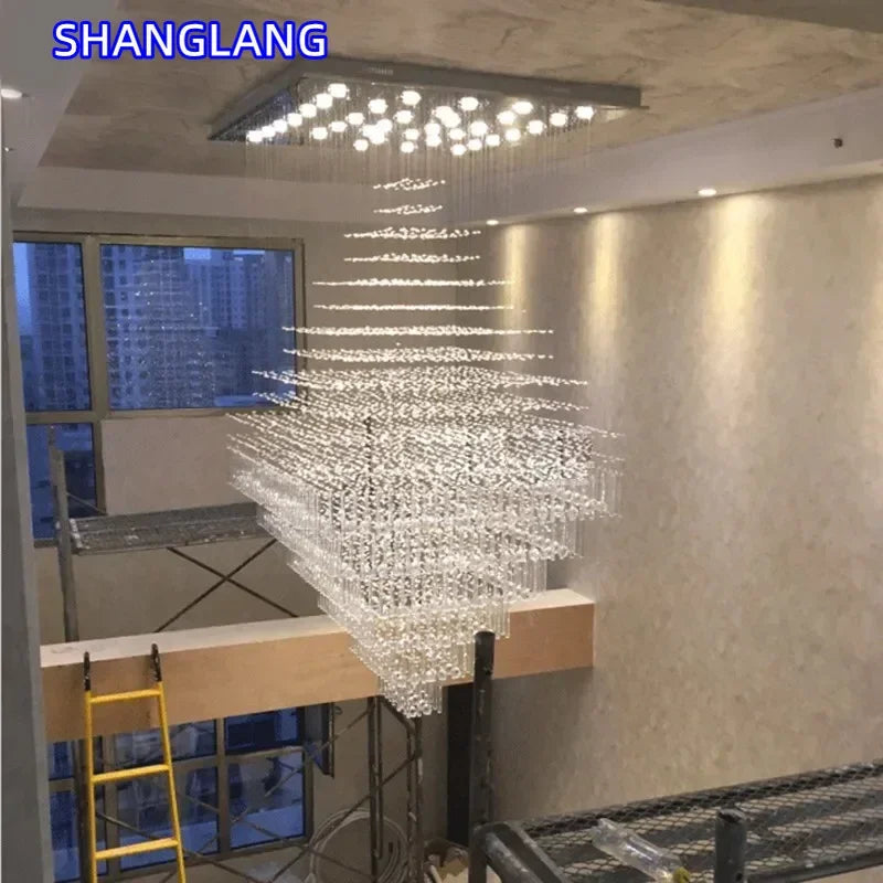 lustre moderne cristaux transparents salon salle bain led pendentif alliage certifications ccc rohs ul