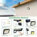 lampe solaire murale détecteur mouvement 18 led ip65 étanche moderne clips câble jardin rue