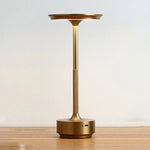 lampe table or noir led rechargeable tactile intensité variable moderne portable