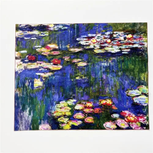 toile d'art impressionniste multicolore peinture l'huile décoration murale coton résistance abrasion 20x25cm