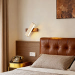 lampe murale moderne bois applique LED éclairage salle manger 10 15m² beige clair texture