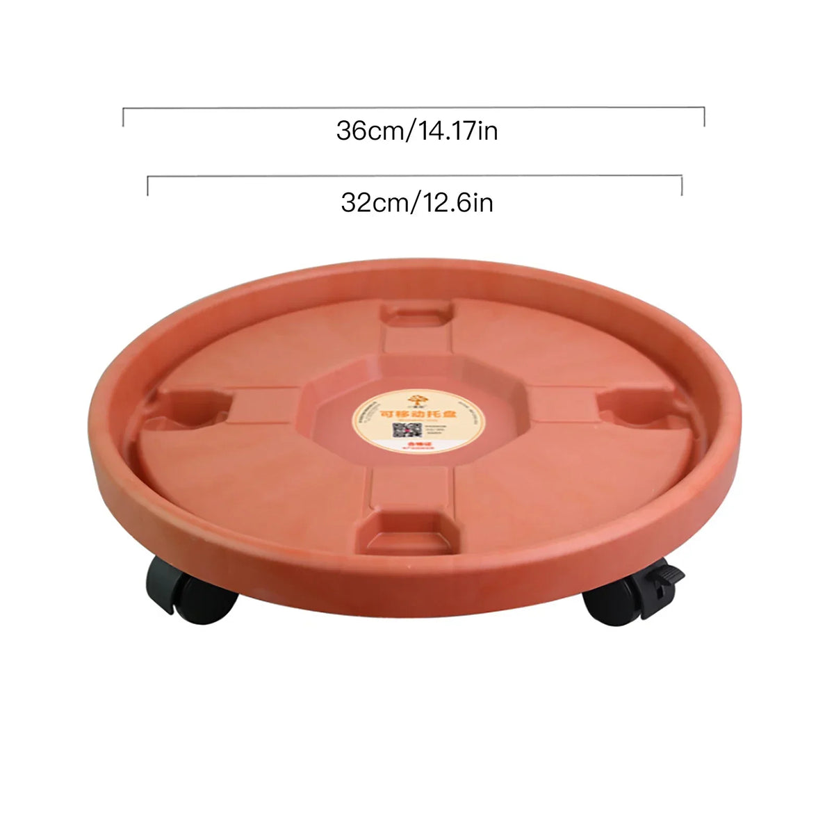 plateau rotatif roulettes plastique gris orange blanc moderne pratique