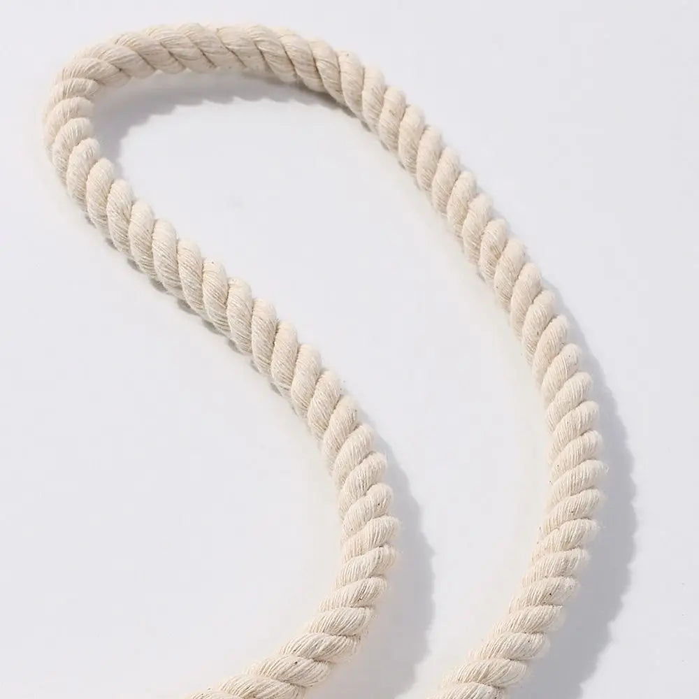 corde rideaux tressée boho chic blanc crème décorative intérieur coton polyester artisanal fixations textiles