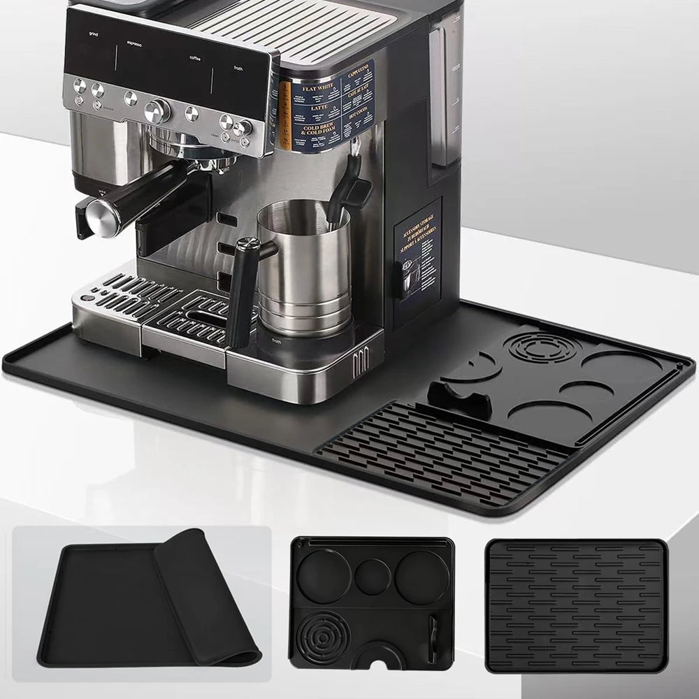 tapis protection machine silicone noir moderne antidérapant respectueux environnement 54.5x38.5cm