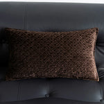 housse coussin marron motif arbre moderne décoration intérieure jacquard polyester 30x50cm 45x45cm fixations