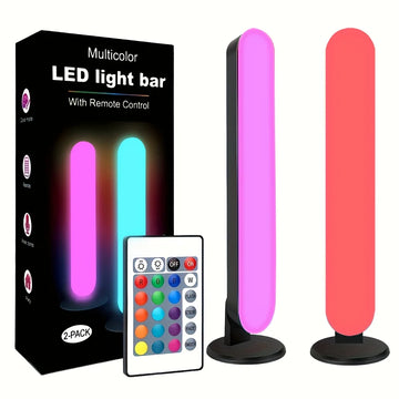 lampe led moderne violet orange bleu blanc rectangulaire lisse usb télécommande adhésif 3m