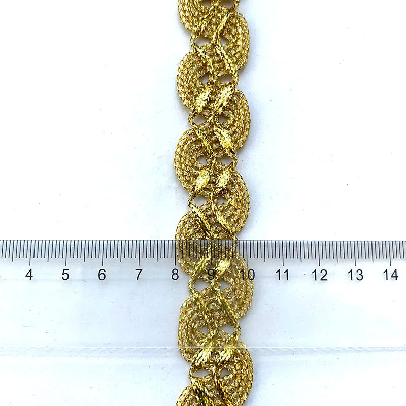 rubans décoratifs dentelle polyester mariage argent or vert motif géométrique classique adhésif