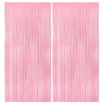 rideau franges rose brillant décoration mariage anniversaire fête gâteau cupcakes ballons confettisDecorationMuraleFestiveFrangesRoseBrillantesPourEvènementsFamiliauxEtProfessionnels