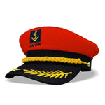 chapeau marin brodé ancre captain feuilles dorées ajustable noir blanc anniversaire mariage fête