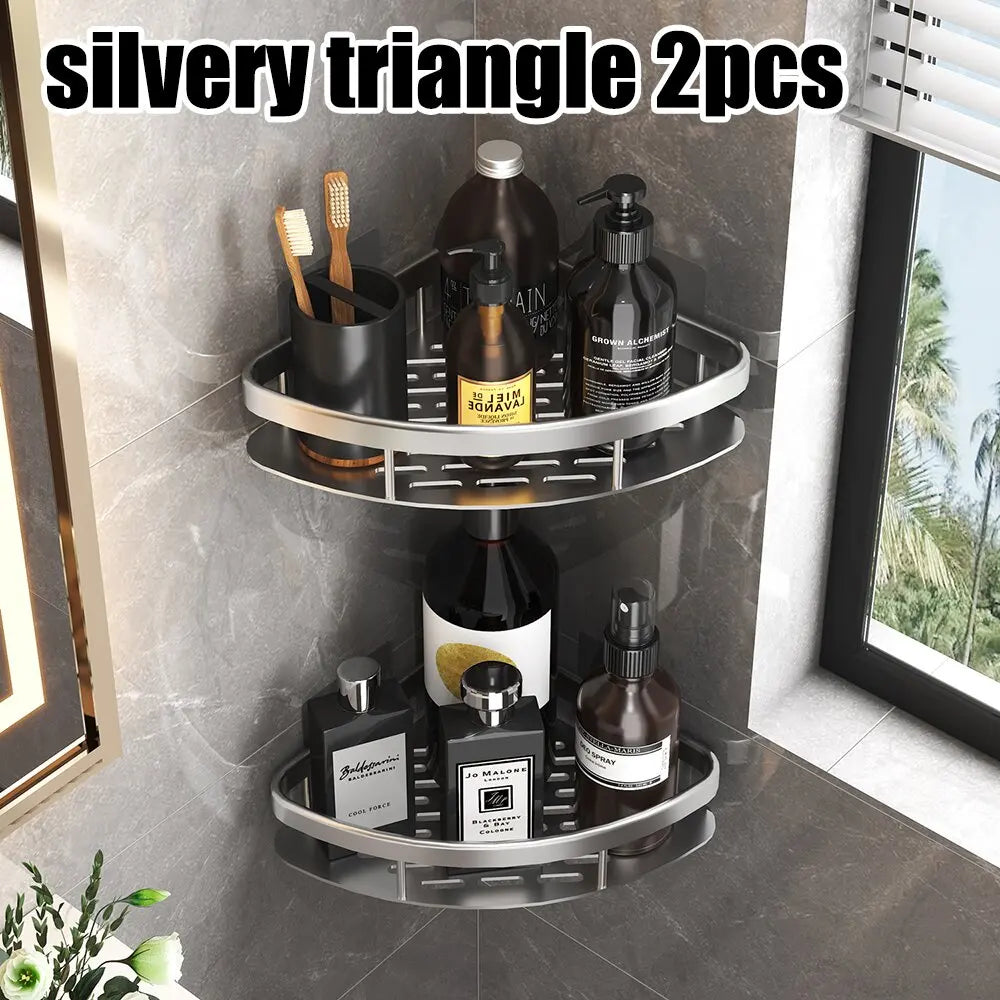 étagères salle bain noir modernes grille adhésives produits toilette serviettes