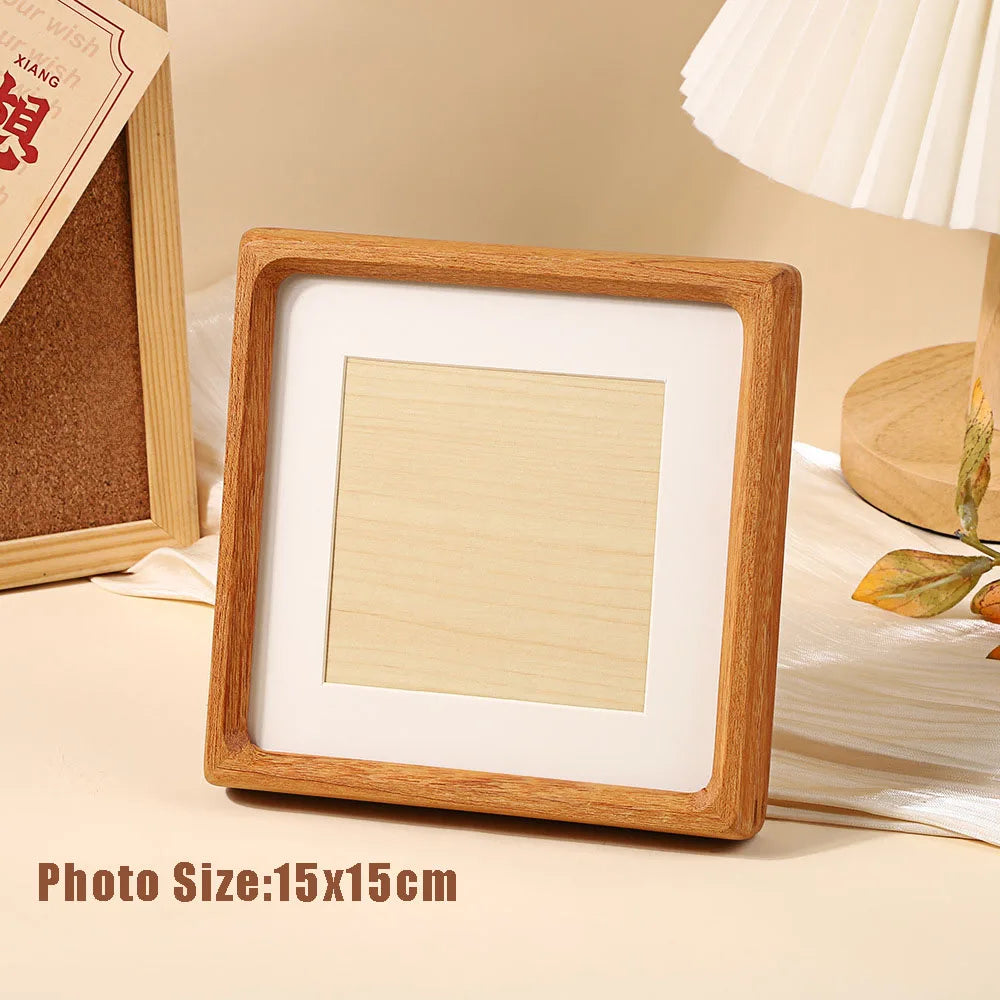 cadre photo classique bois naturel blanc 10x10cm 12.5x12.5cm 15x15cm 18x18cm 20x20cm 25x25cm