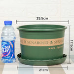 pots fleurs modernes vert opaque sans fixation soucoupe plastique balcon jardin
