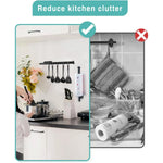 porte serviettes adhésifs modernes noirs opaques salle bains accessoires cuisine papier essuie mains rangement
